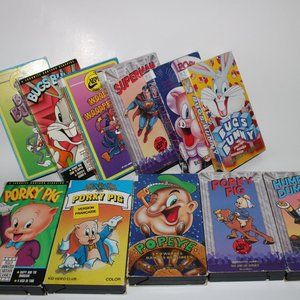 VHS Vintage (superman, popeye, porky pig, bugs bunny, humpty dumpty,...)